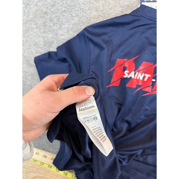 Paris Saint Germain PSG Football Soccer Jersey Mens Medium Navy Activewear NWT - Picture 7 of 8